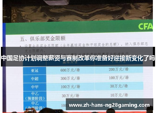 中国足协计划调整薪资与赛制改革你准备好迎接新变化了吗
