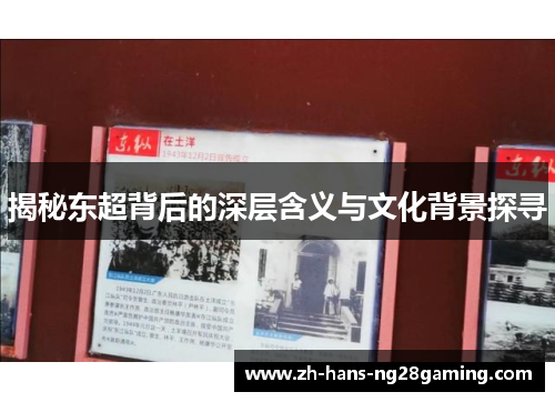 揭秘东超背后的深层含义与文化背景探寻